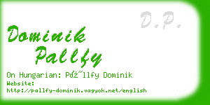 dominik pallfy business card